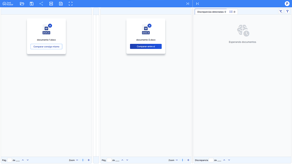 Text Radar admite .doc, .docx, .pdf y .txt